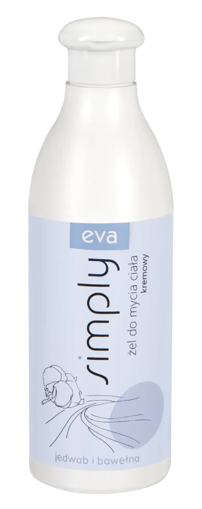 EVA SIMPLY Creamy shower gel with silk and cotton